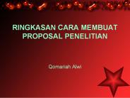 RINGKASAN CARA MEMBUAT PROPOSAL PENELITIAN