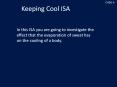 Keeping Cool ISA PowerPoint PPT Presentation