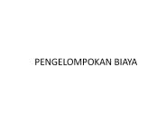 PENGELOMPOKAN BIAYA