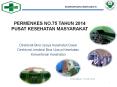 PERMENKES NO.75 TAHUN 2014 PUSAT KESEHATAN MASYARAKAT PowerPoint PPT Presentation