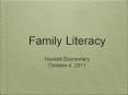 Family Literacy PowerPoint PPT Presentation