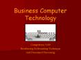 Business Computer Technology PowerPoint PPT Presentation