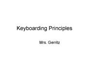 Keyboarding Principles