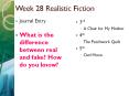 Week 28 Realistic Fiction PowerPoint PPT Presentation