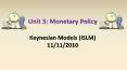 Unit 3: Monetary Policy PowerPoint PPT Presentation