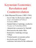 Keynesian Economics: Revolution and Counterrevolution PowerPoint PPT Presentation