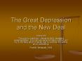 The Great Depression and the New Deal PowerPoint PPT Presentation