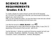 SCIENCE FAIR REQUIREMENTS  Grades 4