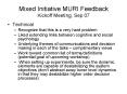 Mixed Initiative MURI Feedback Kickoff Meeting, Sep 07 PowerPoint PPT Presentation
