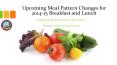 Upcoming Meal Pattern Changes for 2014-15 Breakfast and Lunch PowerPoint PPT Presentation