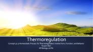 Thermoregulation