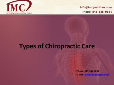 Types of Chiropractic Care
