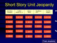 Short Story Unit Jeopardy