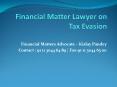 Financial Matter Lawyer on Tax Evasion PowerPoint PPT Presentation