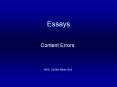 Essays PowerPoint PPT Presentation