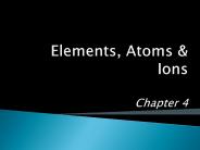 Elements, Atoms