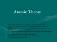 Atomic Theory PowerPoint PPT Presentation
