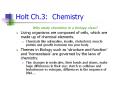 Holt Ch.3: Chemistry PowerPoint PPT Presentation