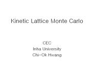 Kinetic Lattice Monte Carlo