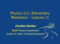 Physics 111: Elementary Mechanics  PowerPoint PPT Presentation
