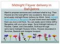 midnight flower delivery in bangalore PowerPoint PPT Presentation