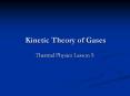 Kinetic Theory of Gases PowerPoint PPT Presentation