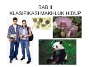 BAB II KLASIFIKASI MAKHLUK HIDUP
