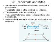 6.6 Trapezoids and Kites