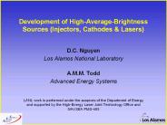 Development of High-Average-Brightness Sources (Injectors, Cathodes