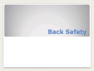 Back Safety