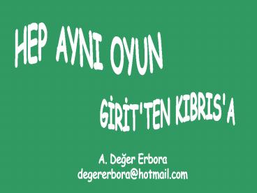 Adim Adim Girit ve Kibris