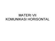 MATERI VII KOMUNIKASI HORISONTAL