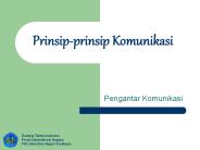 Prinsip-prinsip Komunikasi