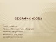 Geographic Models