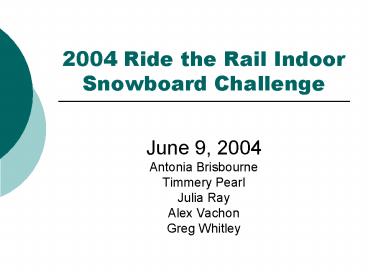 2004 Ride the Rail Indoor Snowboard Challenge