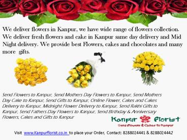 Send Birthday Flowers to Kanpur