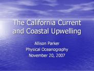 The California Current and Coastal Upwelling