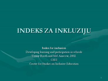 INDEKS ZA INKLUZIJU