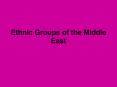 Ethnic Groups of the Middle East PowerPoint PPT Presentation