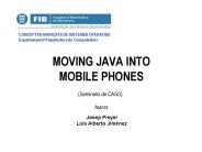 MOVING JAVA INTO MOBILE PHONES