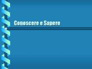 Conoscere e Sapere