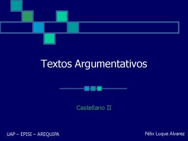 Textos Argumentativos