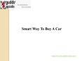 Smart Way To Buy A Car