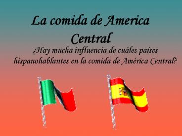 La comida de America Central