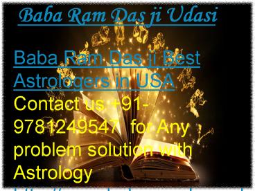 Best Astrologer In USA Baba Ram Das ji