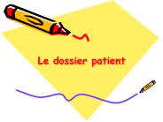 Le dossier patient