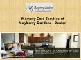 Memory Care Services at Mayberry Gardens PowerPoint PPT Presentation