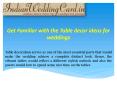 Table decor ideas for weddings PowerPoint PPT Presentation