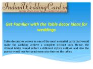 Table decor ideas for weddings