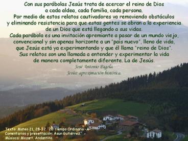 26 Tiempo Ordinario -A-